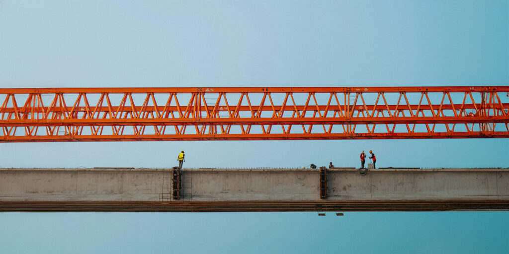 maintenance crew on a bridge